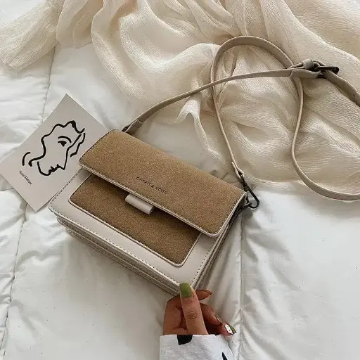 BOLSO NEW LMS015 - BEIGE/CAFÉ